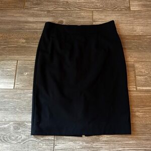 Calvin Klein Black Pencil Skirt Business Professional Knee Length Classic Size 4